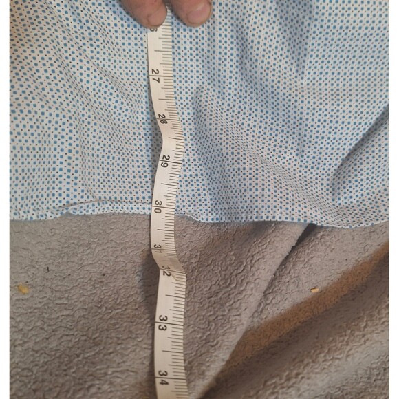 Express Men's Blue/Green Sm Square Pattern Button Down Dress Shirt Size M - Picture 10 of 10